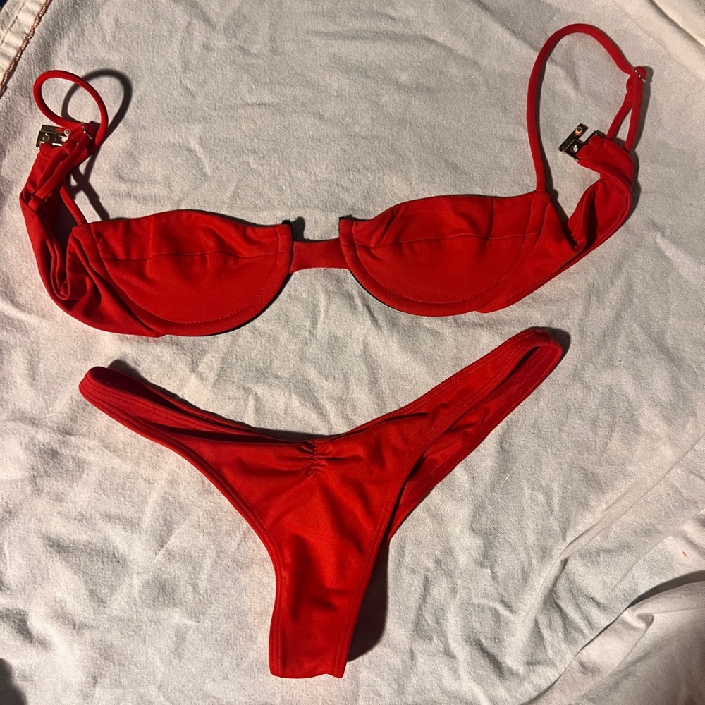 Indah Red Bikini Set